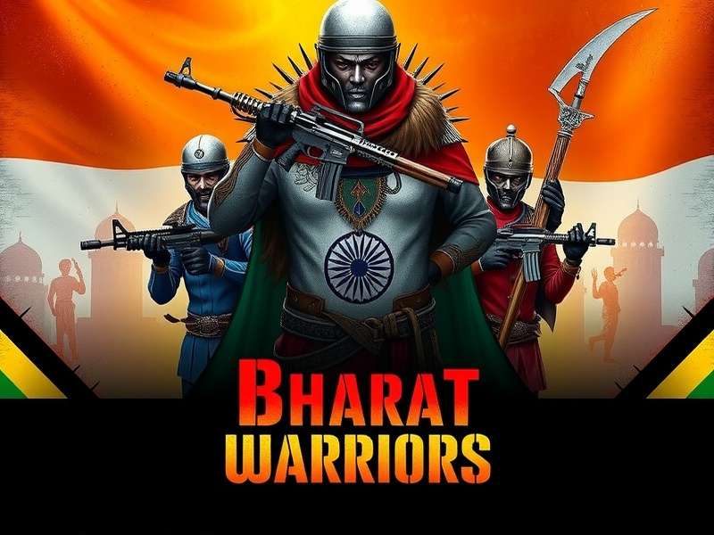 CSGO Bharat Warriors game banner featuring Indian flag colors and warrior motifs